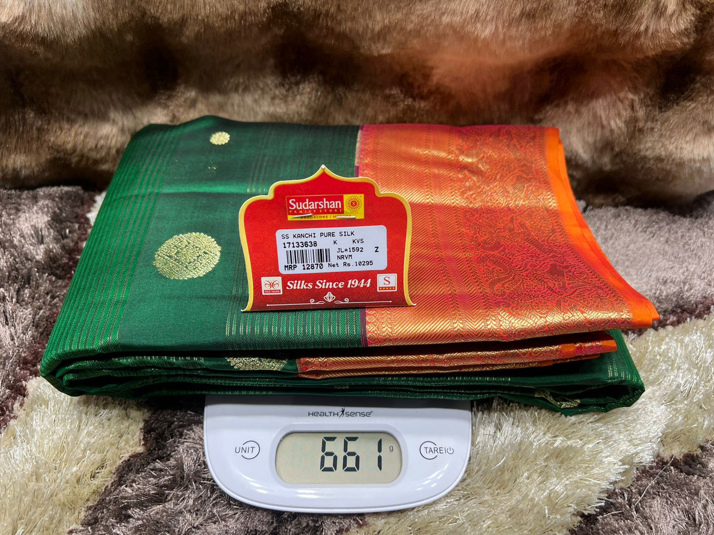 Pure Kanchipuram Silk Saree.