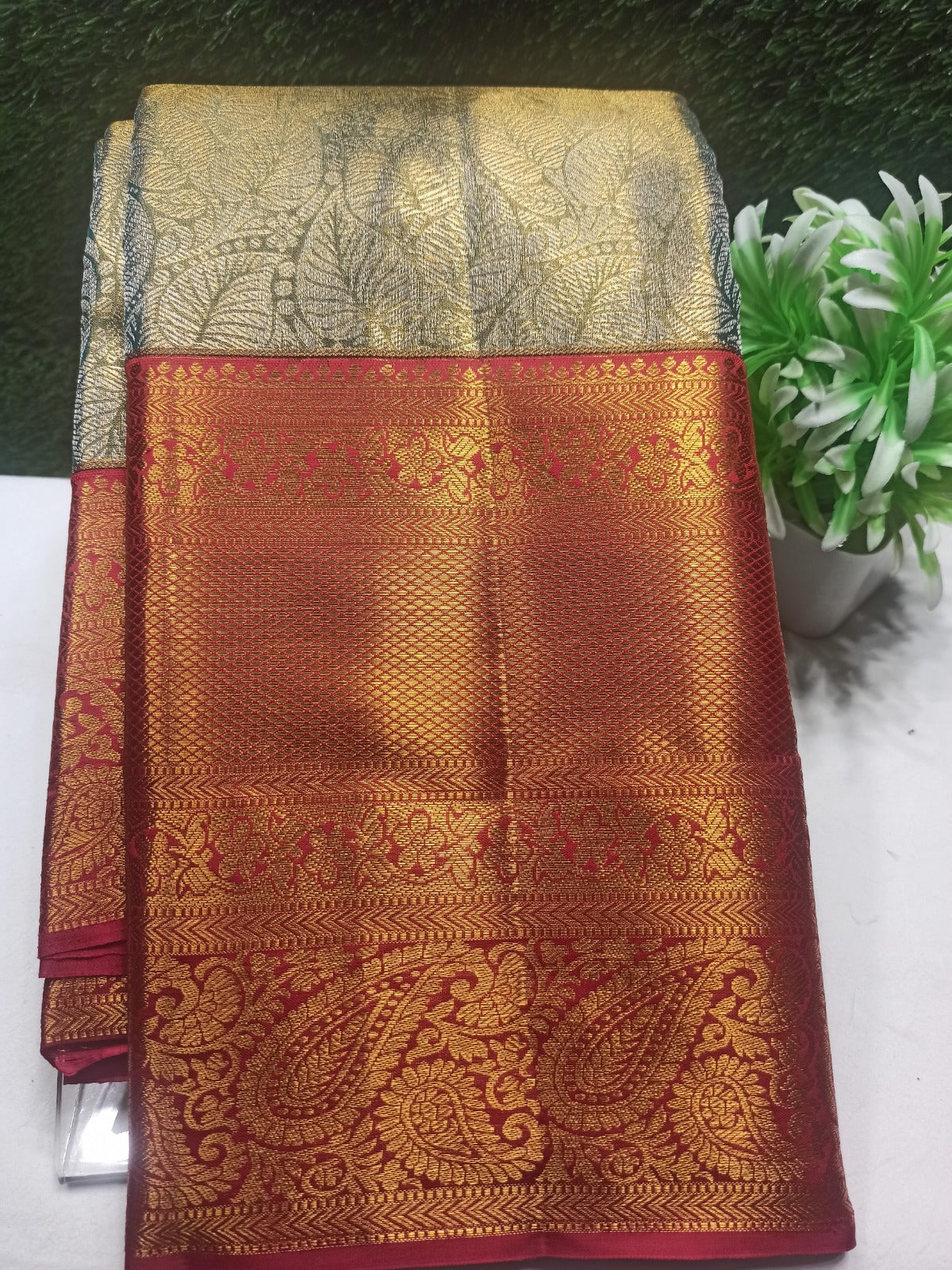 Pure Kanchipuram Silk Saree.
