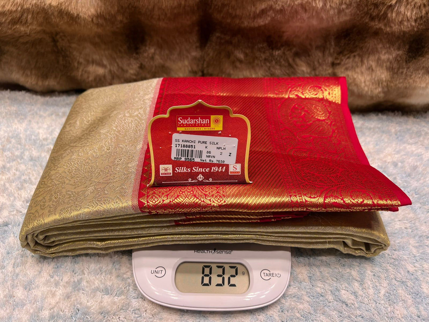 Pure Kanchipuram Silk Saree.