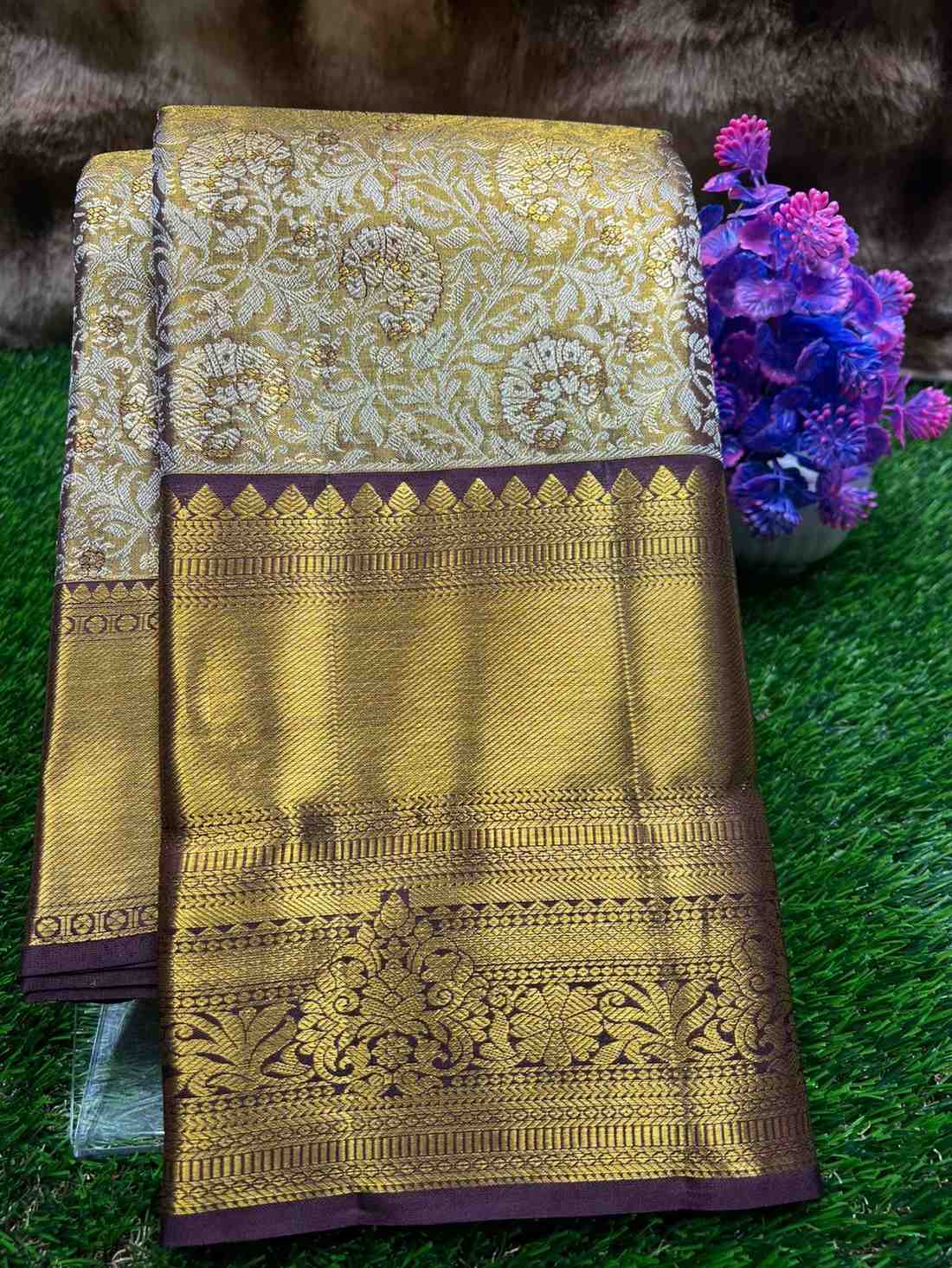 Pure Kanchipuram Silk Saree.