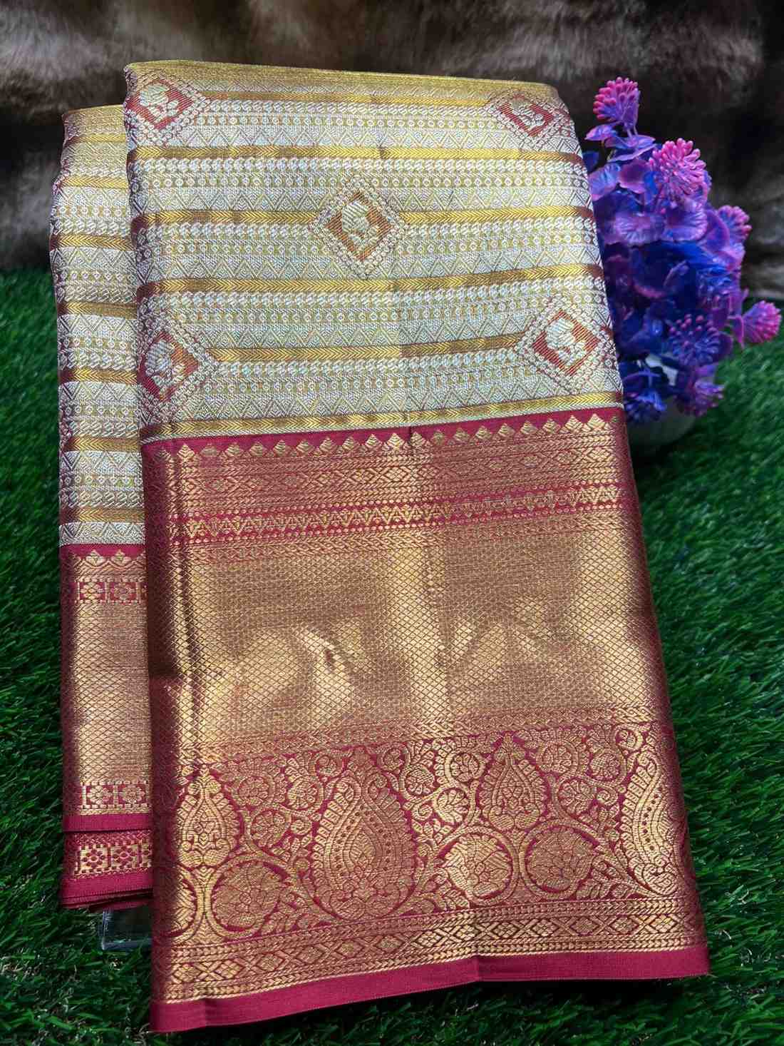 Pure Kanchipuram Silk Saree.