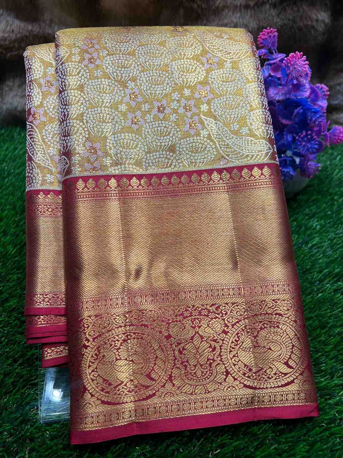 Pure Kanchipuram Silk Saree.