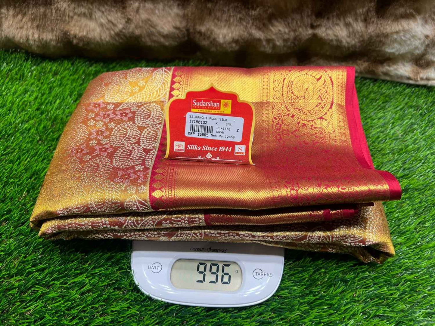 Pure Kanchipuram Silk Saree.