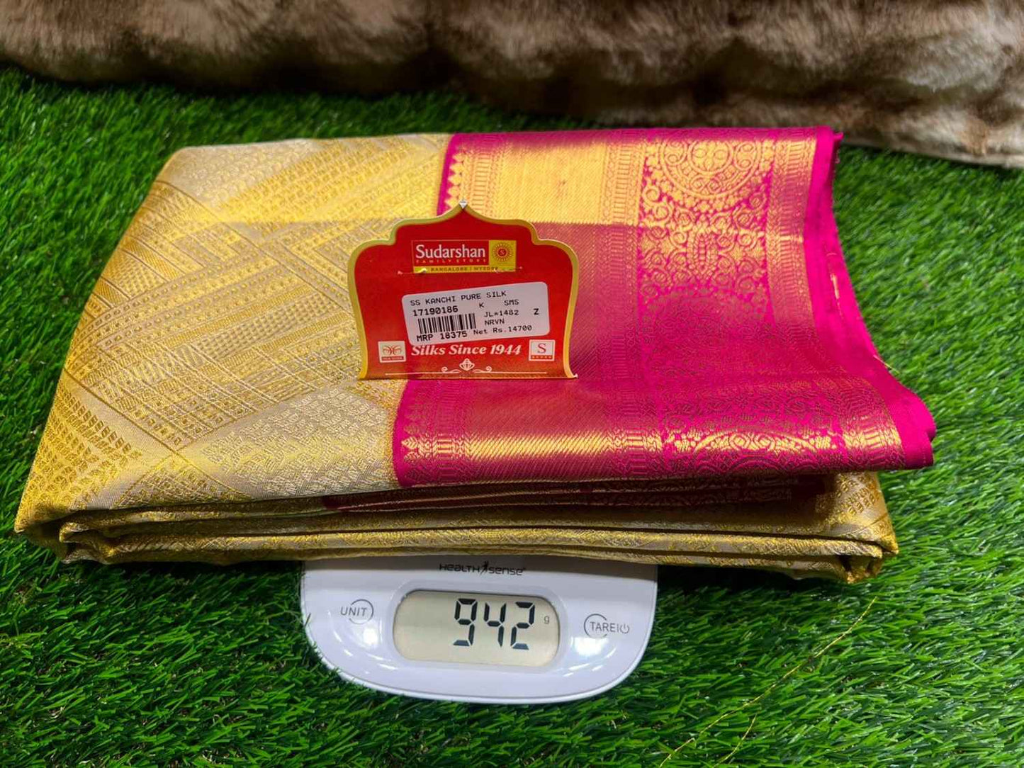 Pure Kanchipuram Silk Saree.