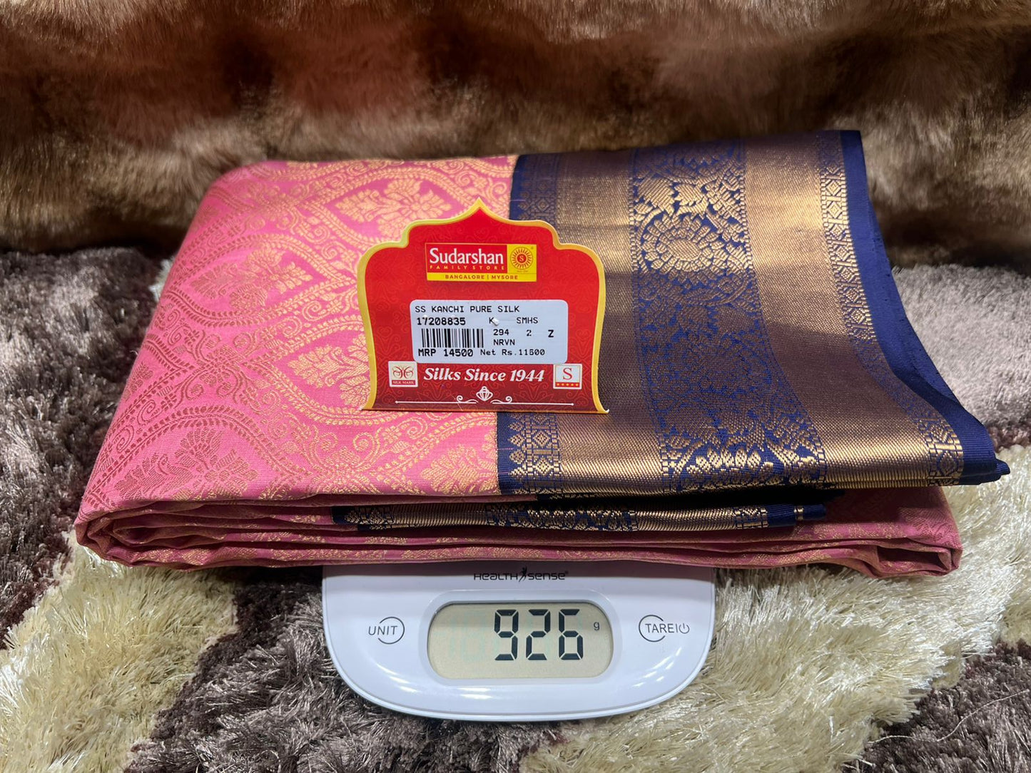 Pure Kanchipuram Silk Saree.