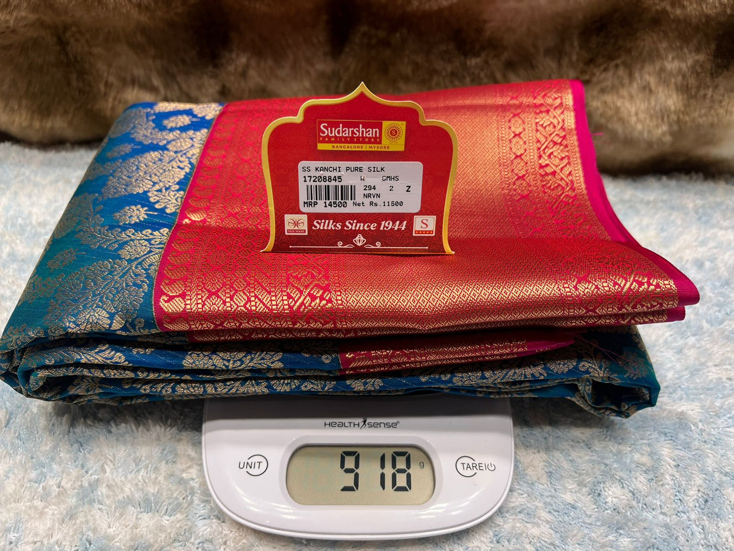 Pure Kanchipuram Silk Saree.