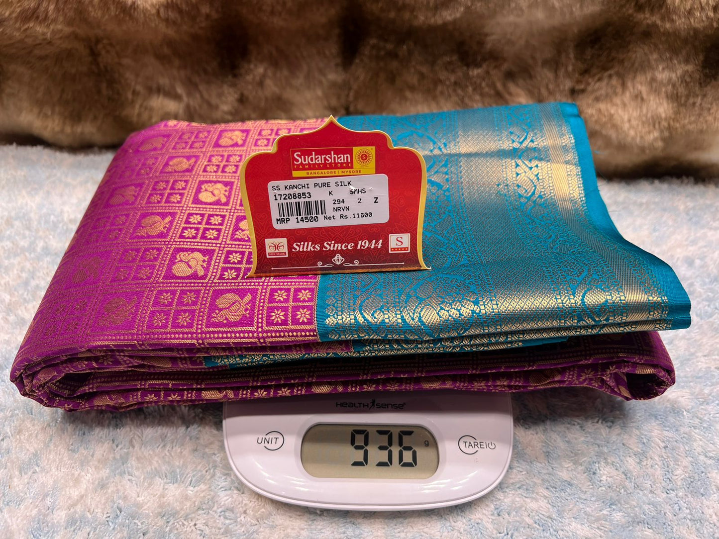 Pure Kanchipuram Silk Saree.