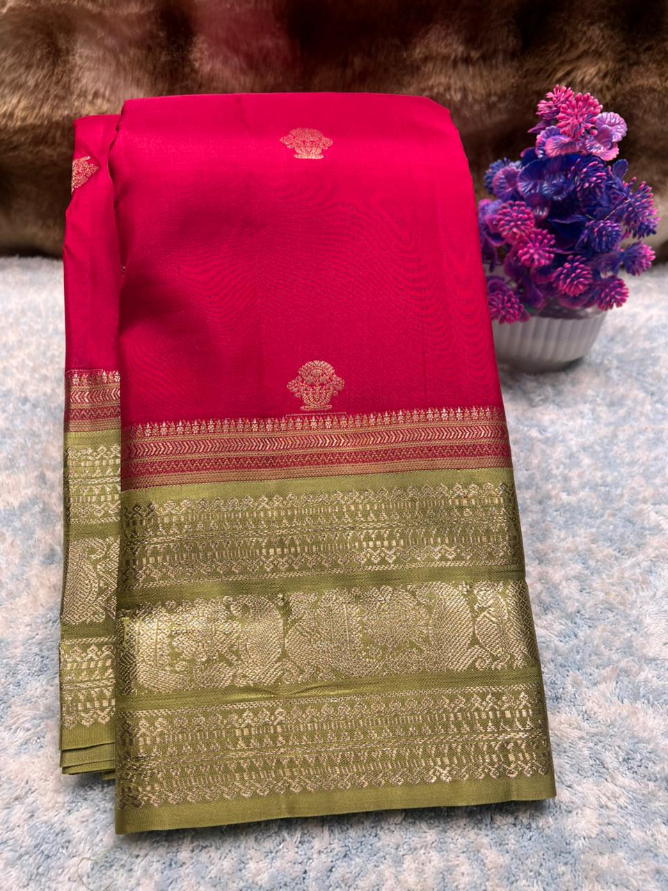Pure Kanchipuram Silk Saree.