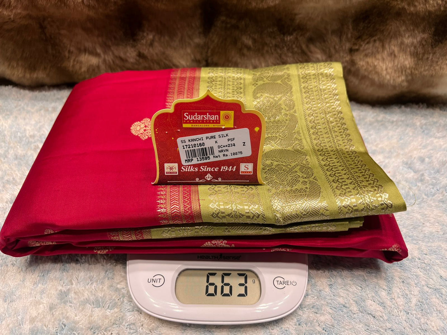 Pure Kanchipuram Silk Saree.