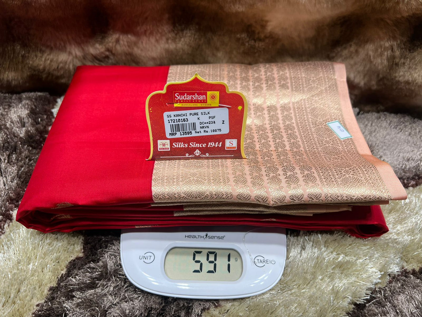 Pure Kanchipuram Silk Saree.