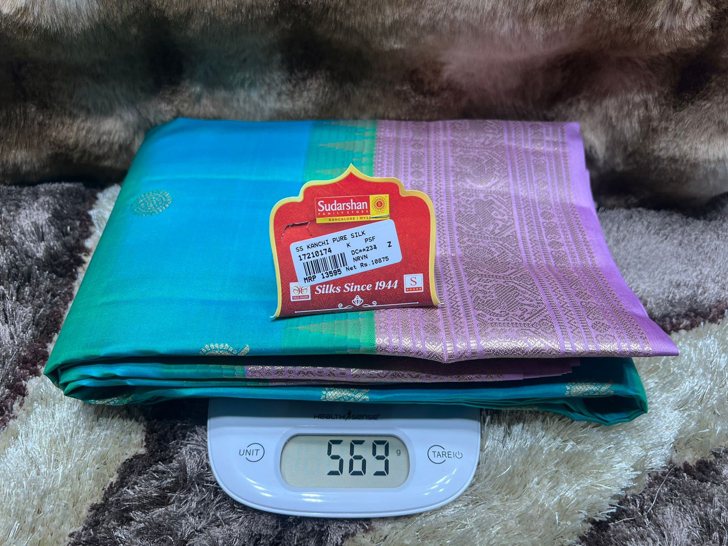 Pure Kanchipuram Silk Saree.