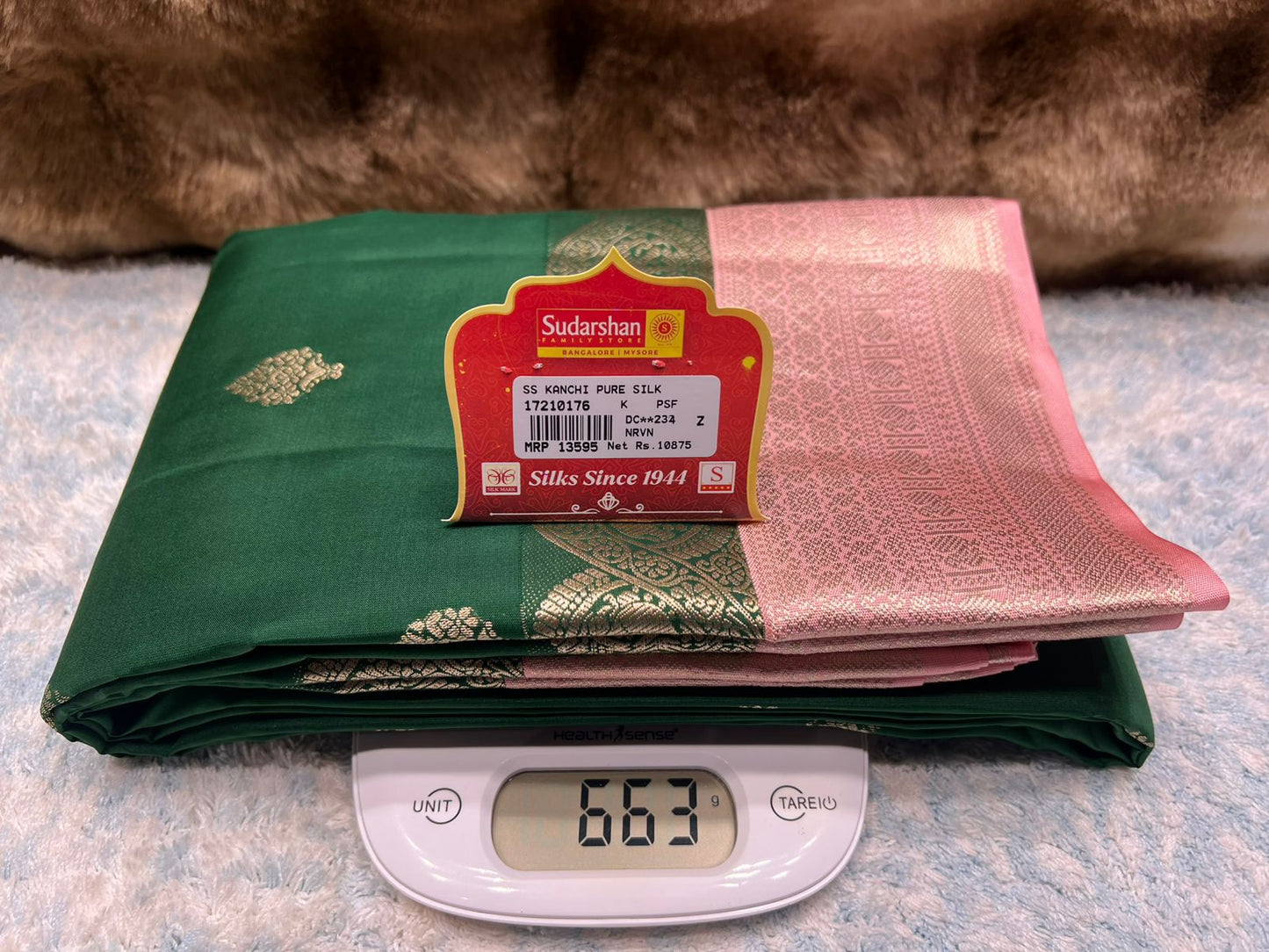 Pure Kanchipuram Silk Saree.