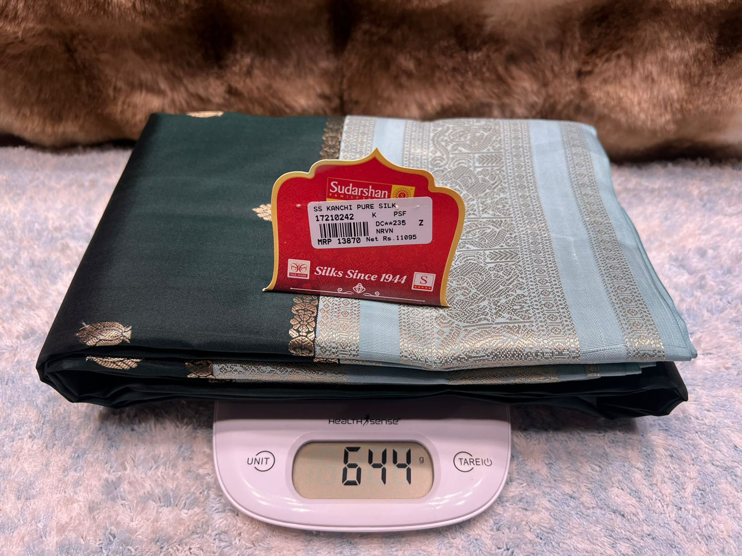 Pure Kanchipuram Silk Saree.