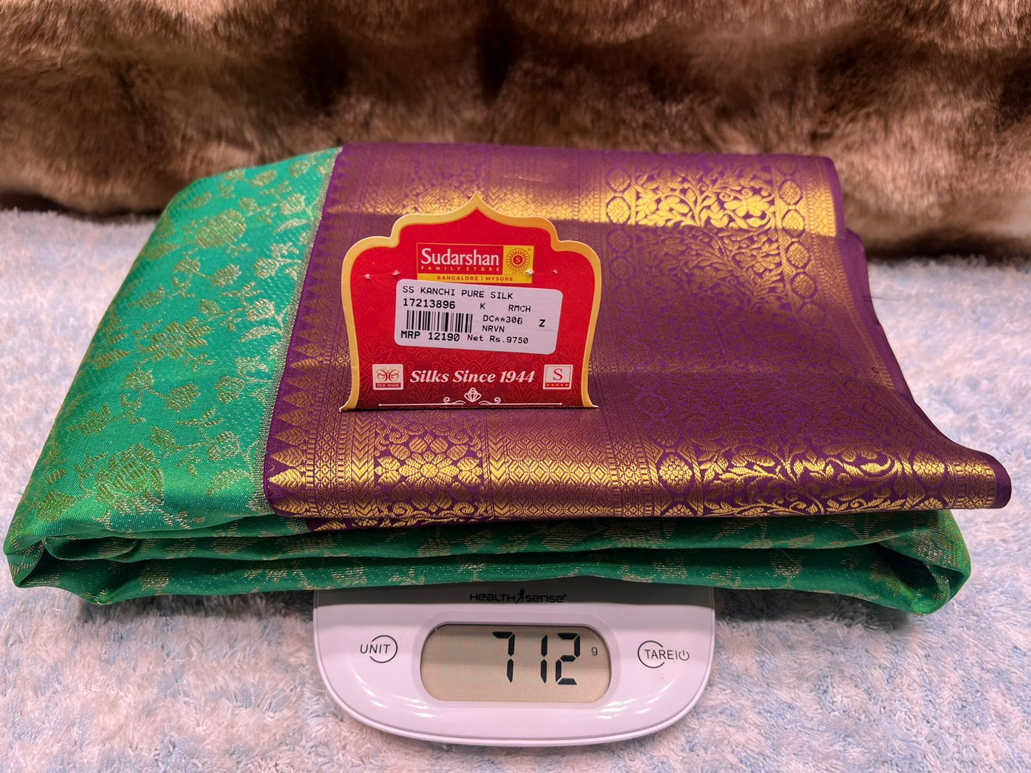 Pure Kanchipuram Silk Saree.