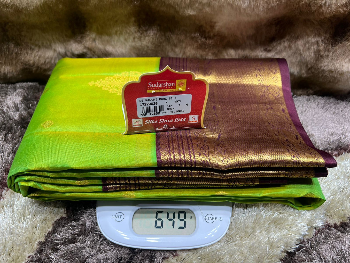 Pure Kanchipuram Silk Saree.