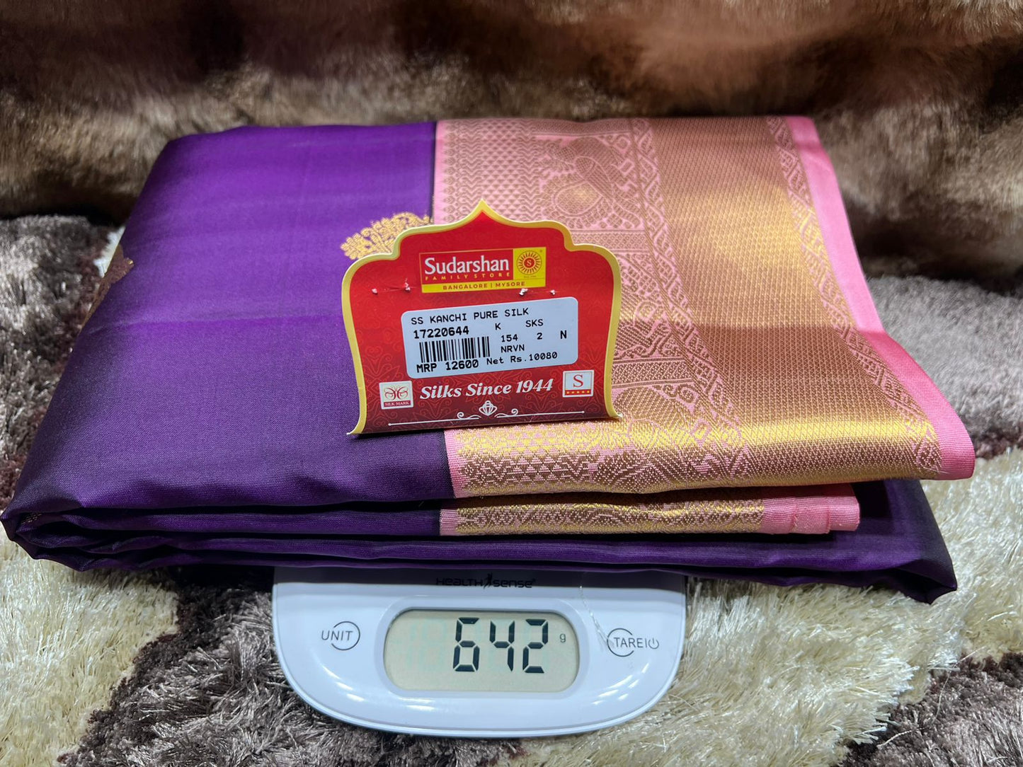 Pure Kanchipuram Silk Saree.