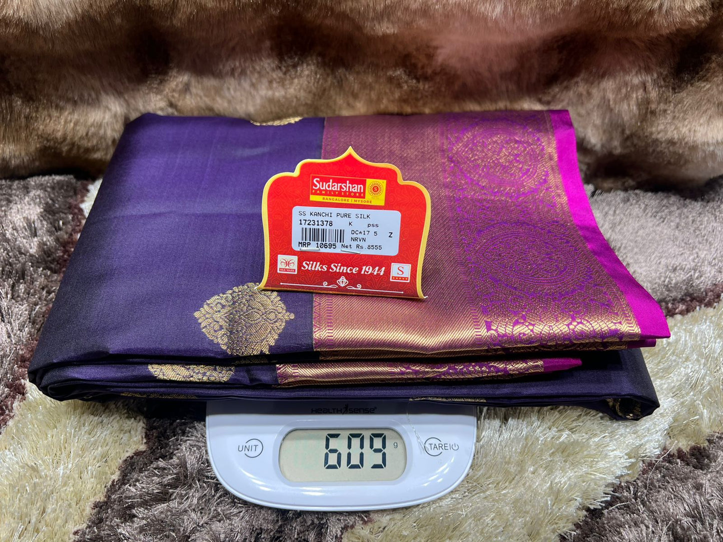 Pure Kanchipuram Silk Saree.