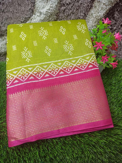 Pure Linen Silk Saree