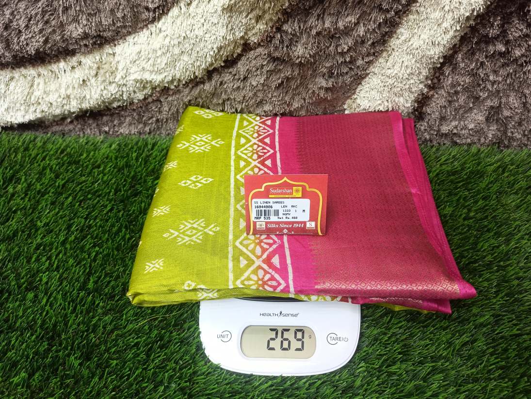 Pure Linen Silk Saree
