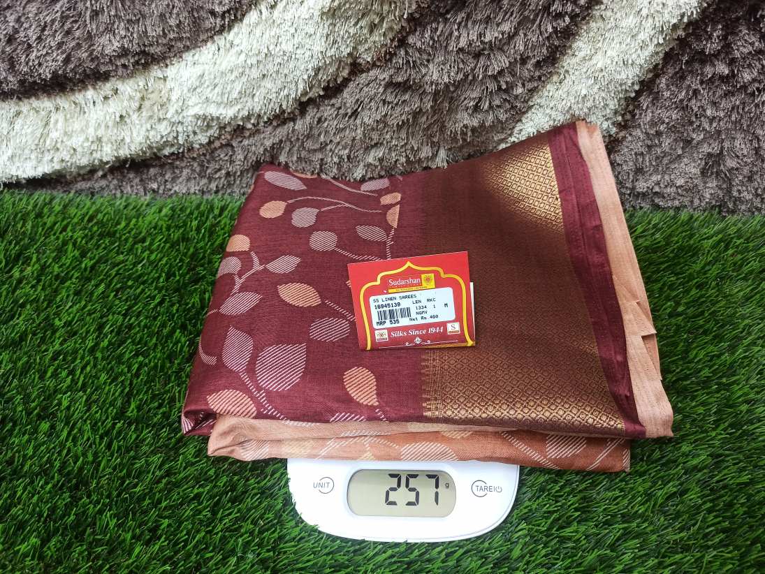 Pure Linen Silk Saree