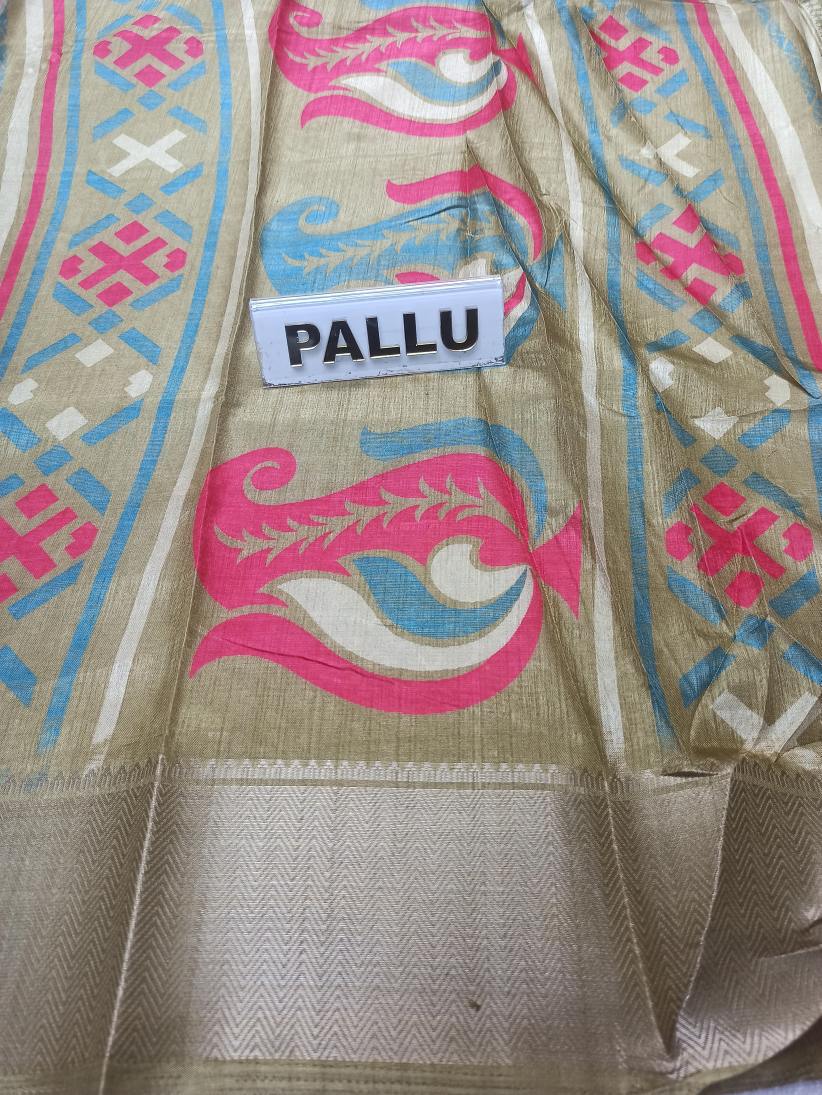 Pure Linen Silk Saree