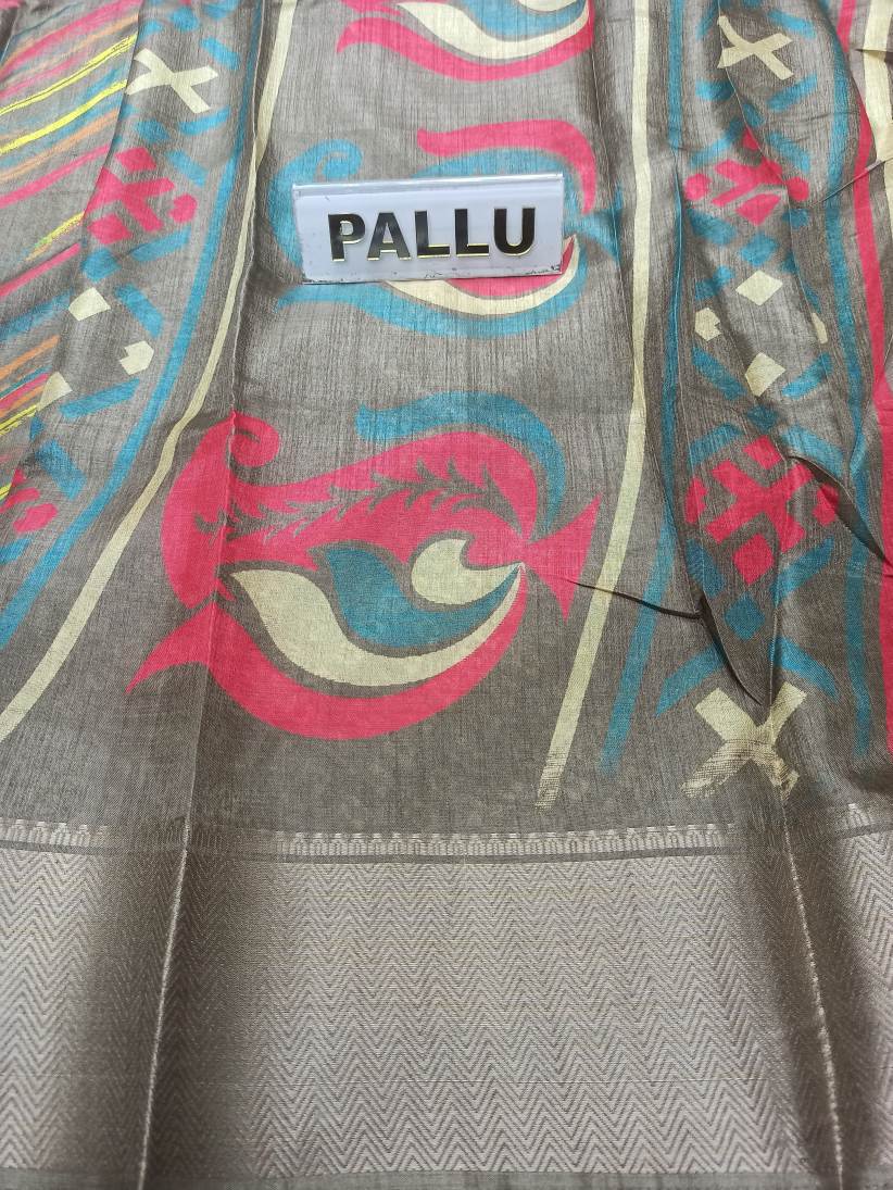 Pure Linen Silk Saree