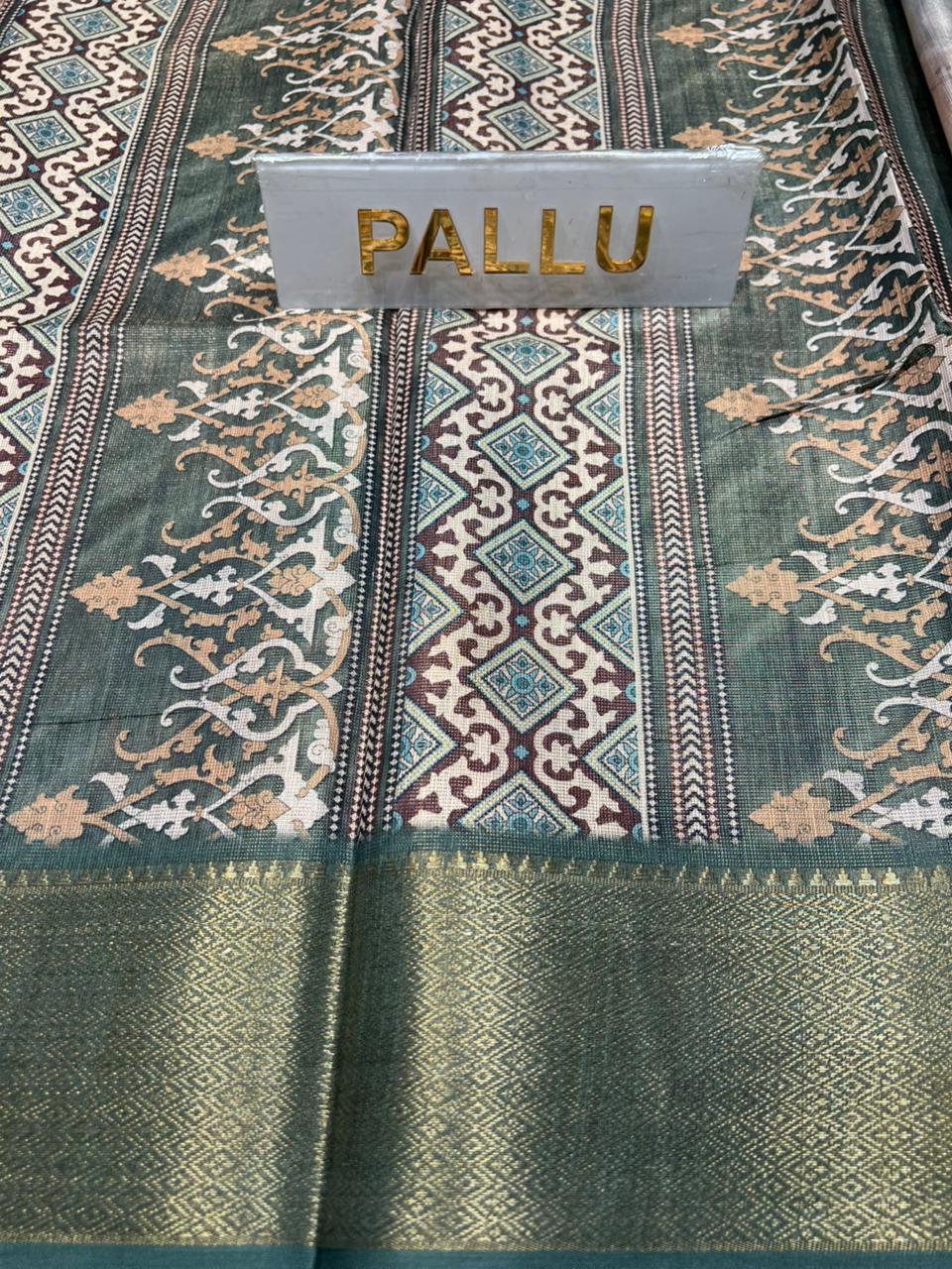 Pure Linen Silk Saree.