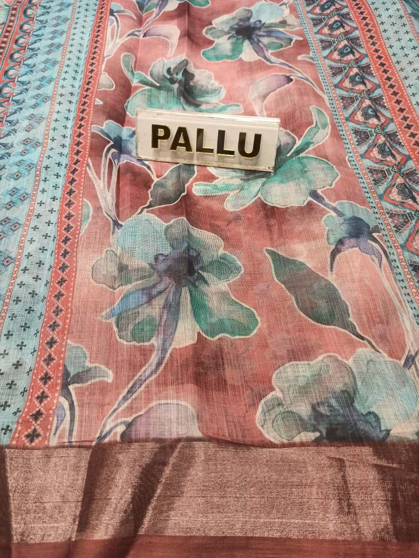 Pure Linen Silk Saree.