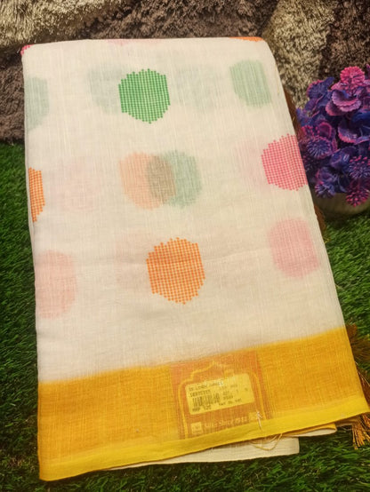 Pure Linen Silk Saree.