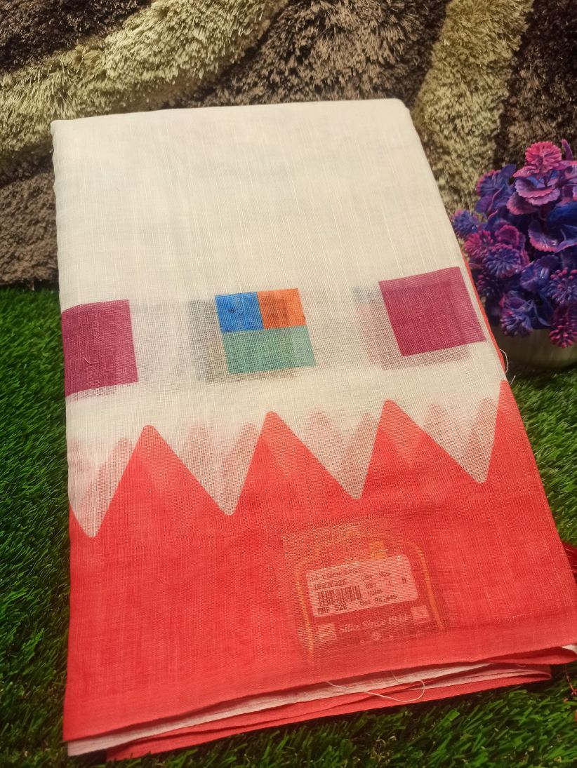 Pure Linen Silk Saree.