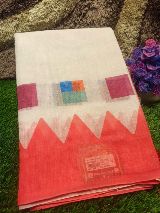 Pure Linen Silk Saree.