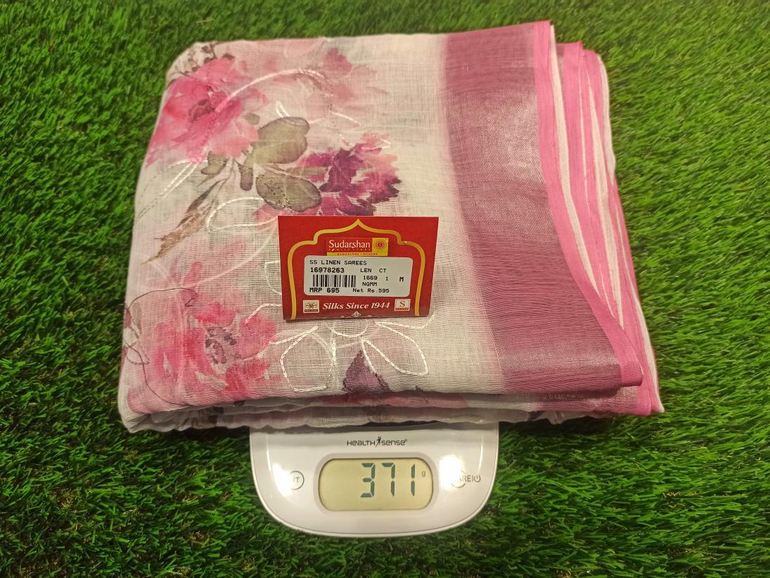 Pure Linen Silk Saree.