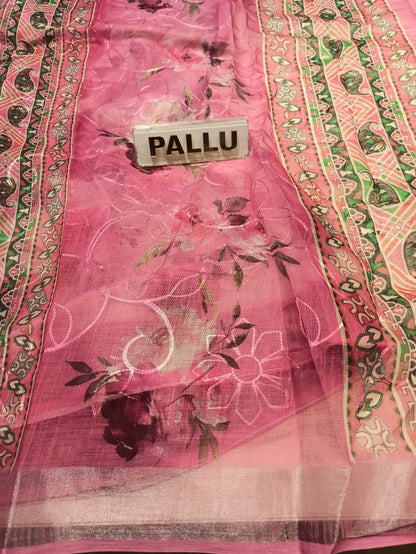 Pure Linen Silk Saree.