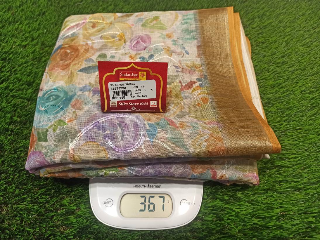 Pure Linen Silk Saree.