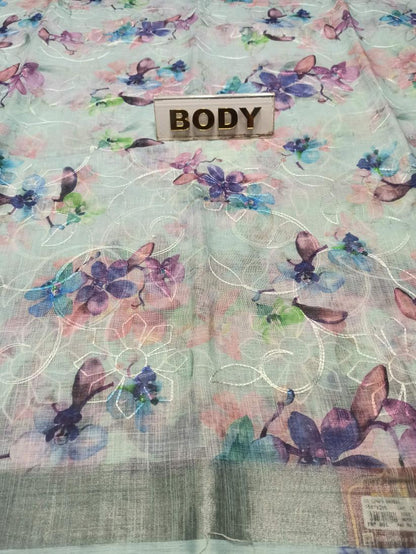 Pure Linen Silk Saree.