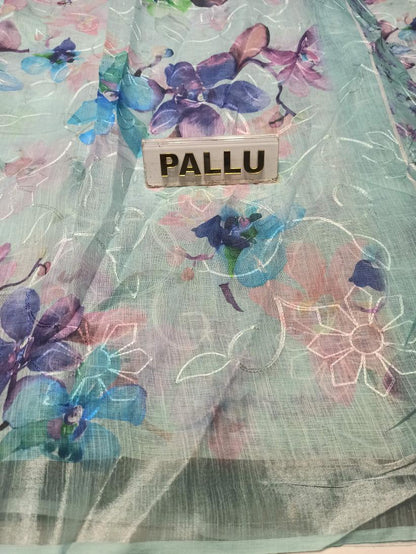 Pure Linen Silk Saree.