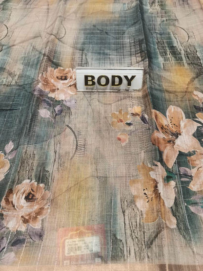 Pure Linen Silk Saree.