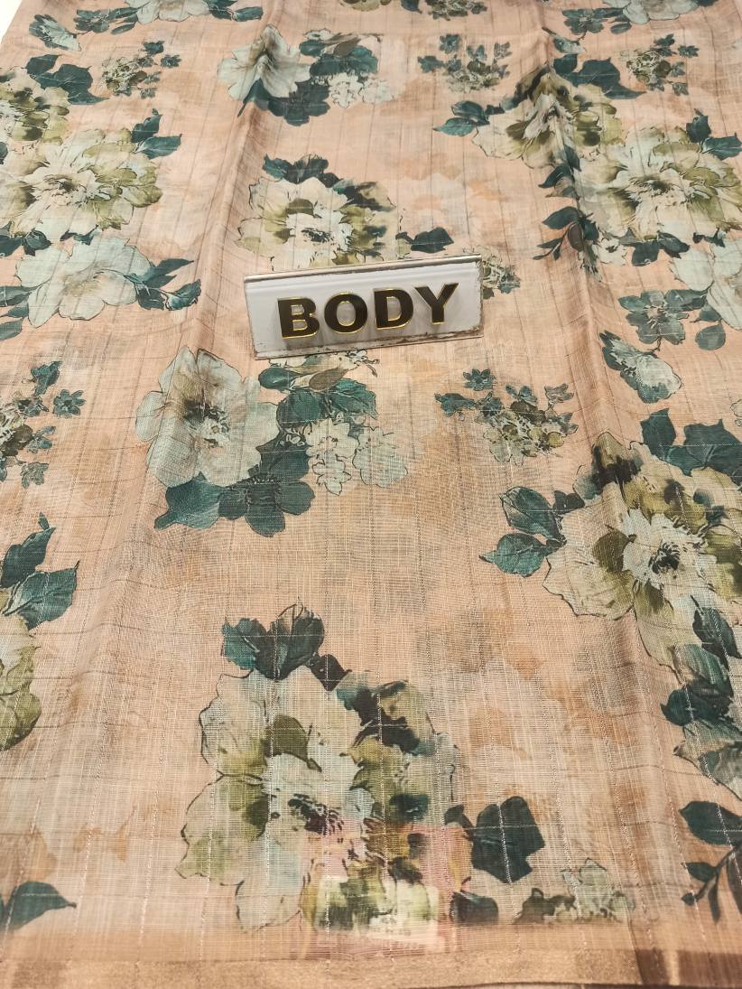 Pure Linen Silk Saree.