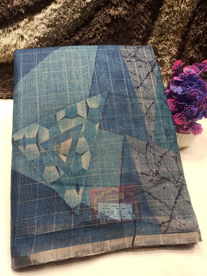 Pure Linen Silk Saree.