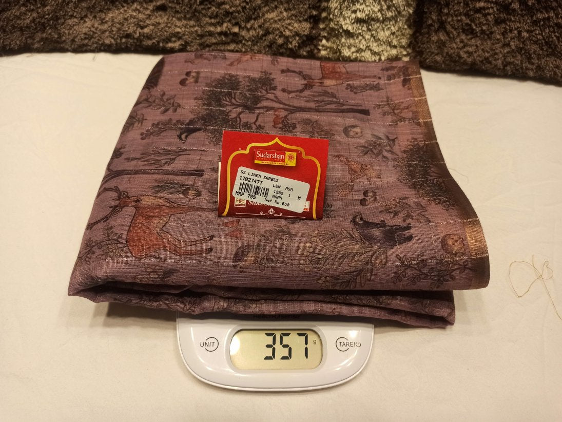 Pure Linen Silk Saree.