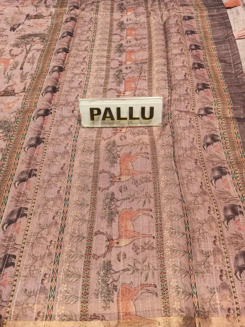 Pure Linen Silk Saree.