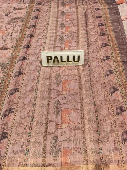 Pure Linen Silk Saree.