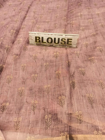 Pure Linen Silk Saree.