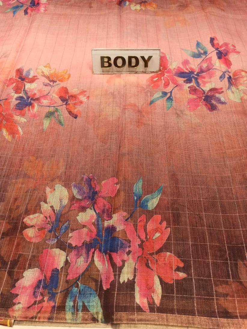 Pure Linen Silk Saree.