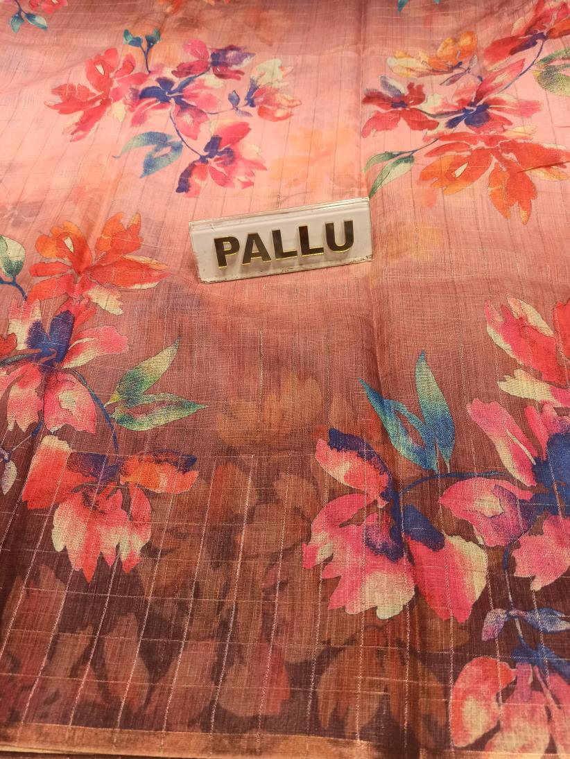 Pure Linen Silk Saree.