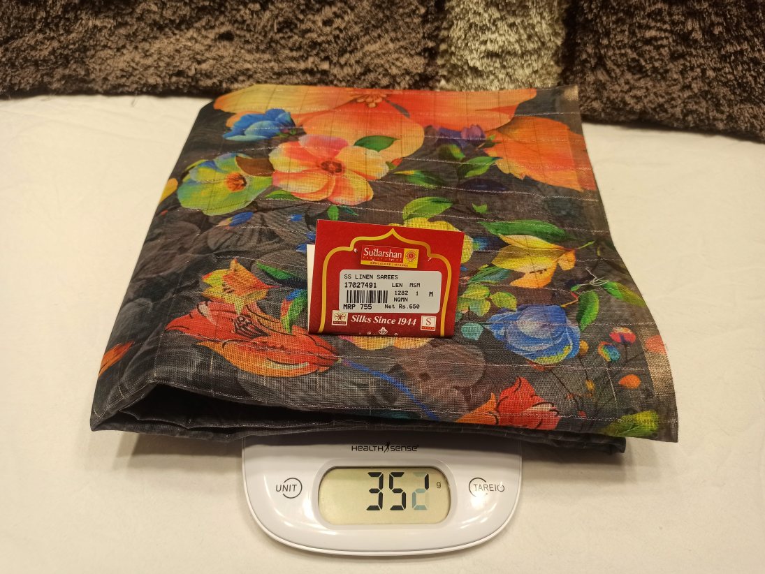 Pure Linen Silk Saree.