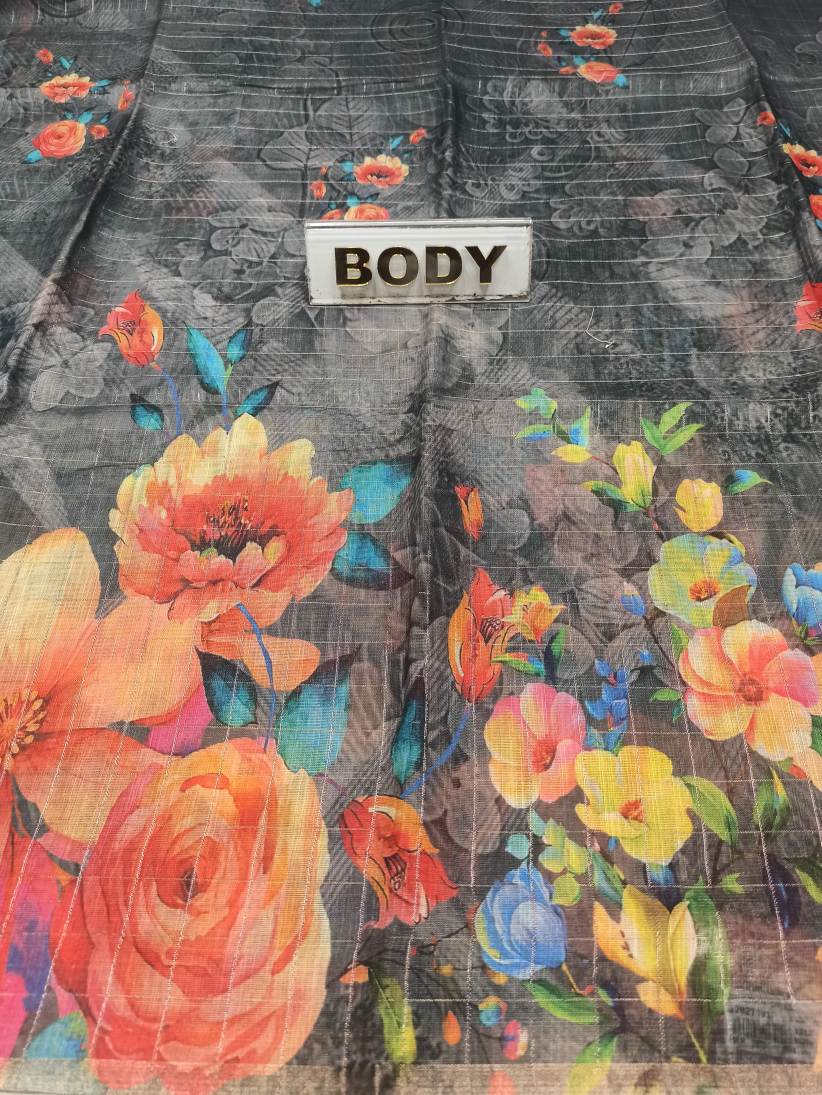 Pure Linen Silk Saree.