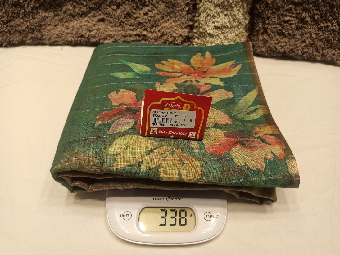 Pure Linen Silk Saree.