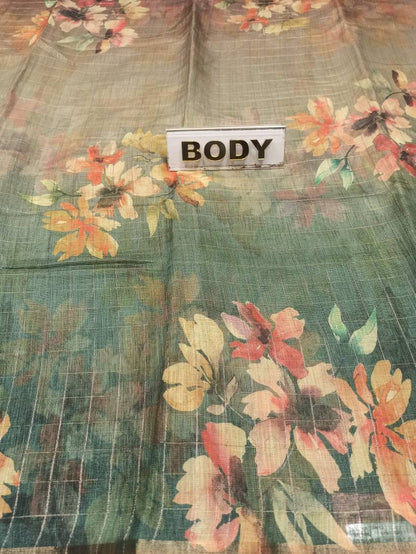 Pure Linen Silk Saree.