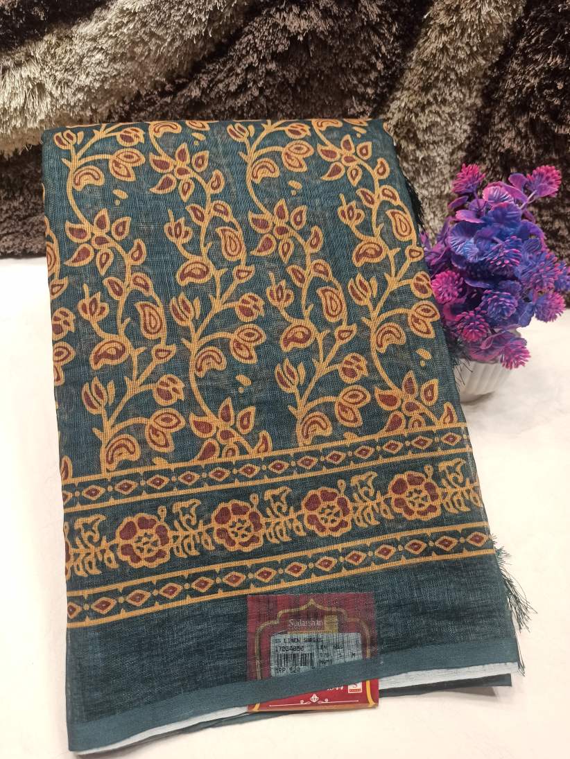 Pure Linen Silk Saree.